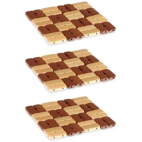 SET 3 SALVAMANTELES BAMBU CUADRADOS 13X13CMS